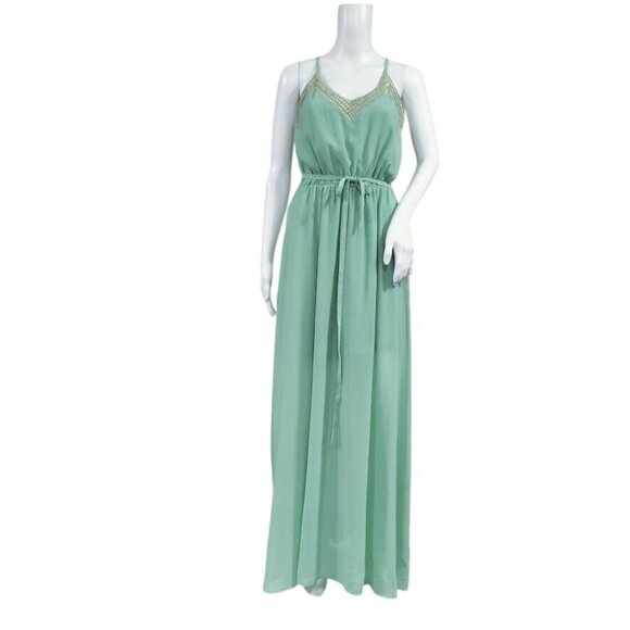 Marine Blu Dresses & Skirts - Marine Blu Whimsy Wedding Bridesmaid Maxi Dress Sage Green Women's Size Small